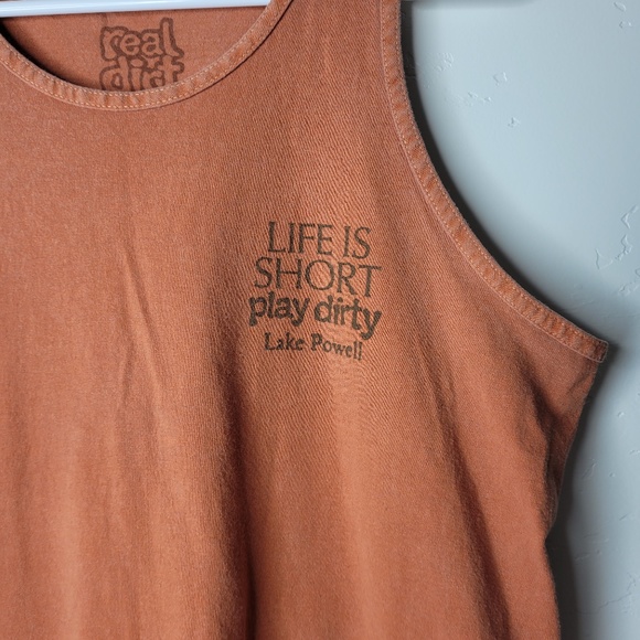 Real Dirt Life is Short Sleeveless Top - Picture 2 of 8
